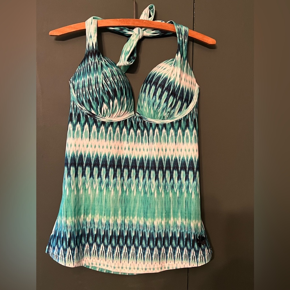 Galati Sea Glass Push Up Tankini Top MWT size M